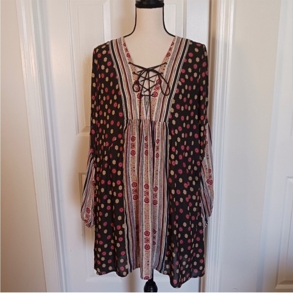 Free People Rain Or Shine Chiffon Boho Mini Dress Sz S NWT - Picture 9 of 12